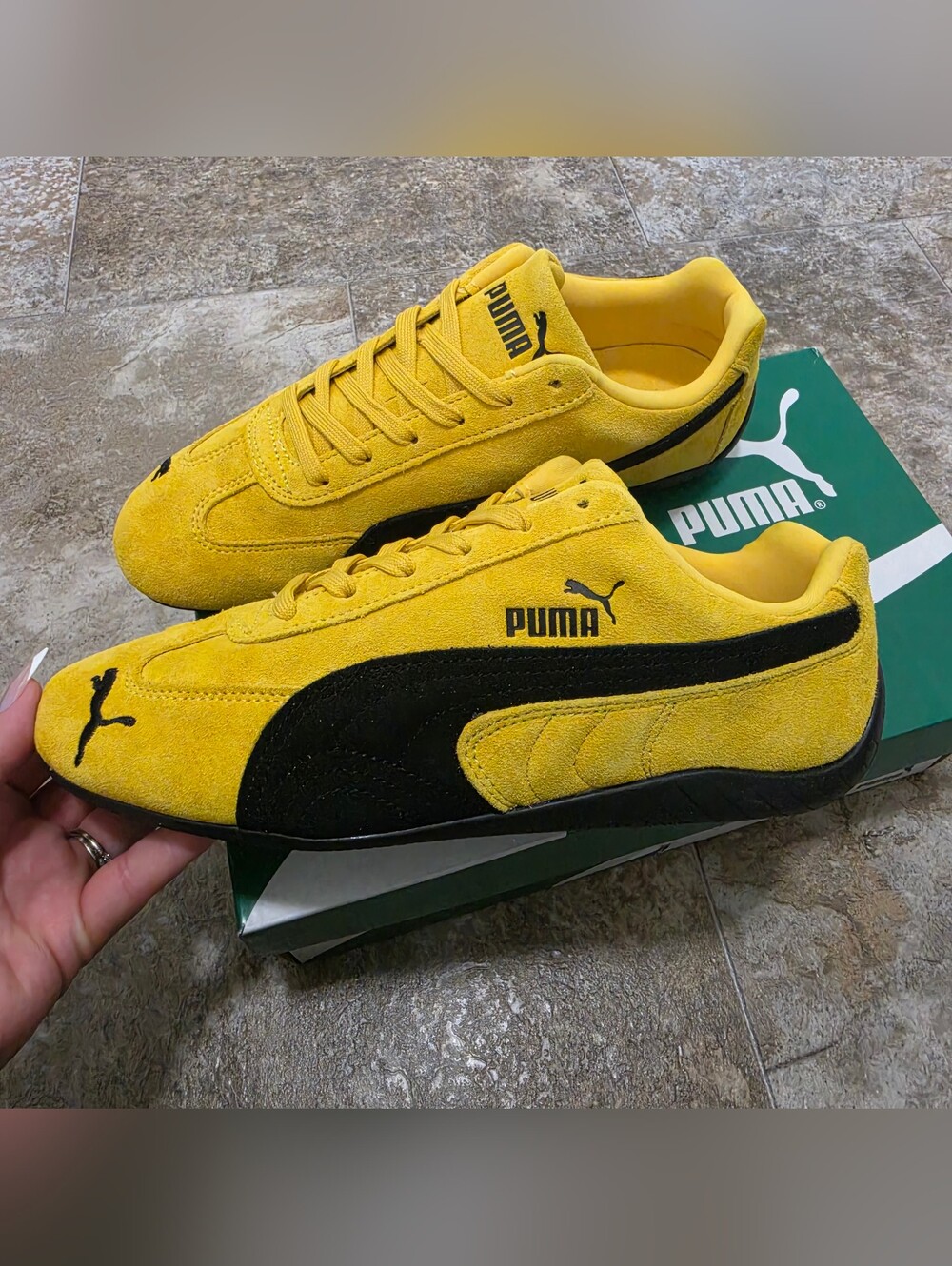 PUMA Speedcat OG Athletic Shoe - Pelé Yellow /Black